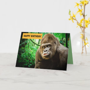 GRAN TARJETA DE CUMPLEAÑOS DE LA FUNNY GORILLA PAR