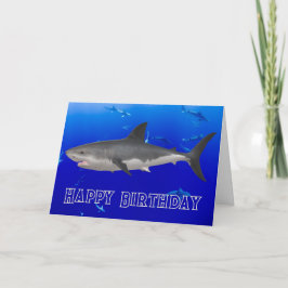 Gran tarjeta de cumpleaños de Tiburón Blanco