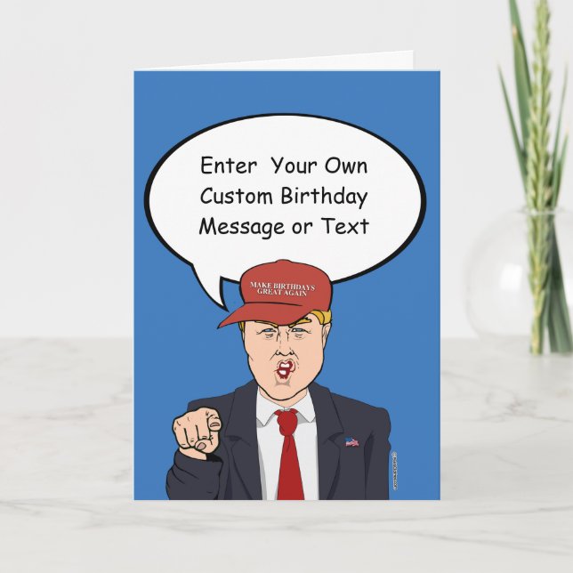 Gran tarjeta de cumpleaños de Trump - Personalizar (Anverso)
