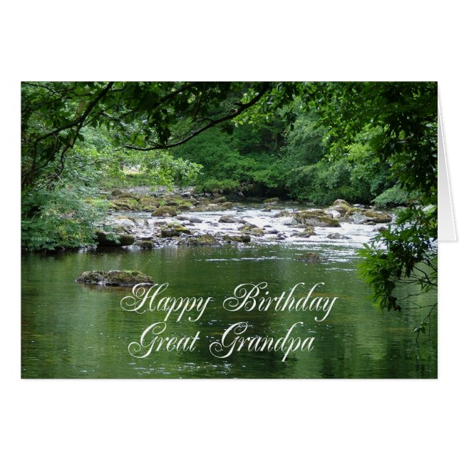 Gran tarjeta de cumpleaños del abuelo mostrando un (Anverso (Horizontal))