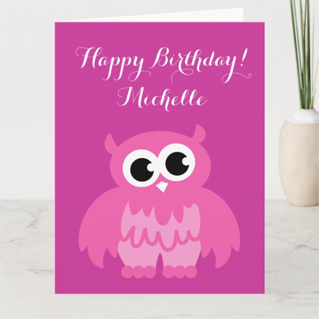 Gran tarjeta de cumpleaños extra grande con nombre (Anverso)
