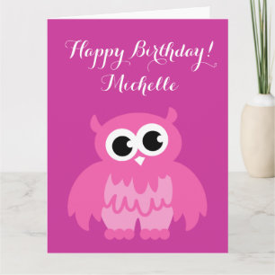 Gran tarjeta de cumpleaños extra grande con nombre