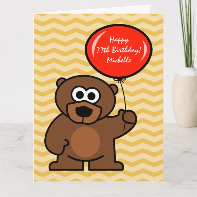 Gran tarjeta de cumpleaños extra grande para niños (Anverso)