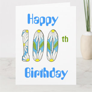 Gran tarjeta de cumpleaños número 100