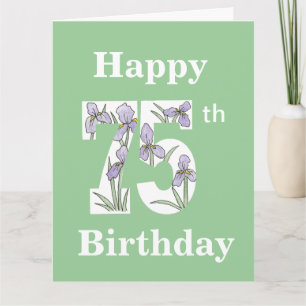 Gran tarjeta de cumpleaños número 75
