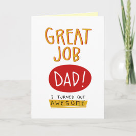 Gran Tarjeta de Día del Padre Funny