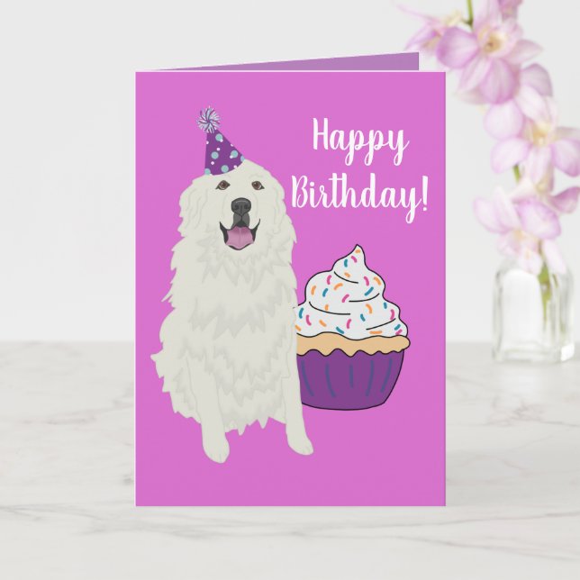 Gran tarjeta de felicitación plegada de cumpleaños (Orquídea)
