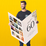 Gran tarjeta de foto floral Rubor Pink 60th Birthd<br><div class="desc">¡Regrese a un tiempo de elegancia y encanto para la perfecta celebración de los 60 años! Nuestro diseño de tarjetas de cumpleaños Vintage Floral de Zazzle marca la escena, lo que lo convierte en la adición ideal a la diversión de su fiesta, o un magnífico regalo único para su ser...</div>