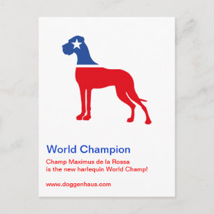 Gran tarjeta de marketing de kennel de Danois camp