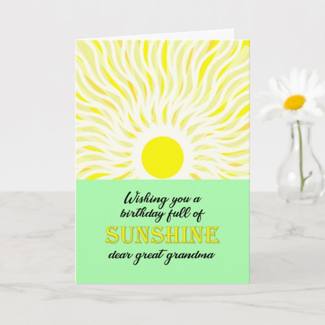 Gran tarjeta de natalidad de cumpleaños brillante  (Planta pequeña)