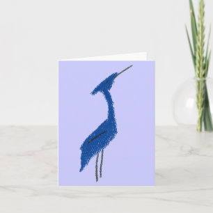GRAN tarjeta de nota AZUL HERON
