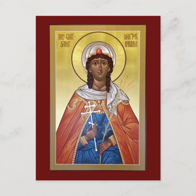 Gran tarjeta de oración Barbara Martyr (Anverso)