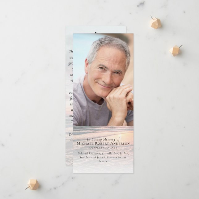 Gran tarjeta de oración conmemorativa de la foto d (Anverso/Reverso In Situ)