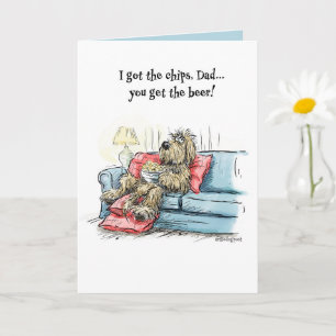 Gran tarjeta de perro conmovedora para papá