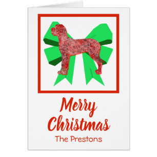 Gran tarjeta de perro de Navidad de danés lindo