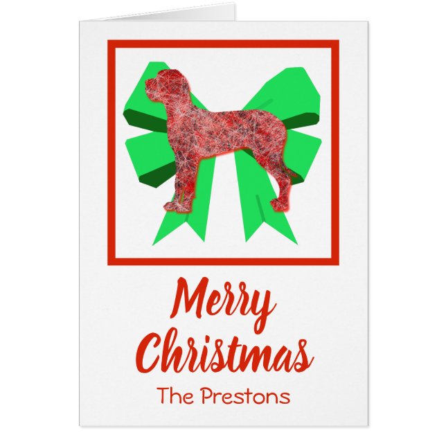 Gran tarjeta de perro de Navidad de danés lindo (Frente)