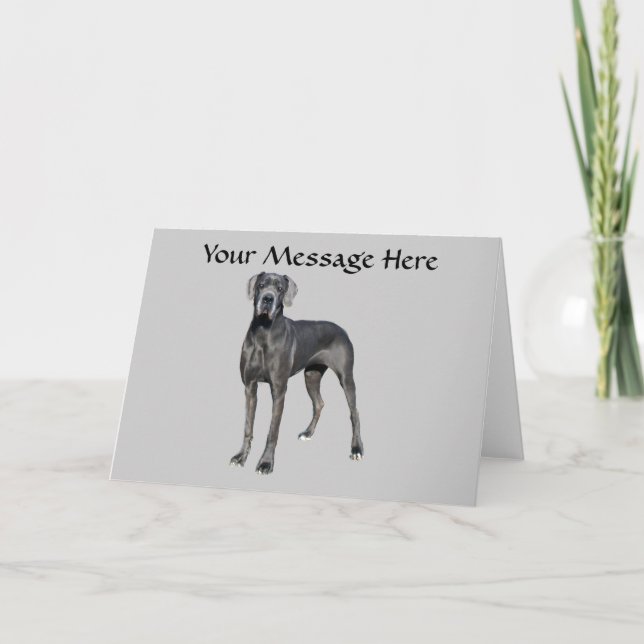 Gran tarjeta de saludo de Dane King of Dogs (Anverso)