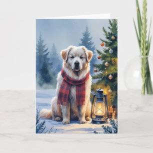 Gran tarjeta de saludo de los Navidades de perro d