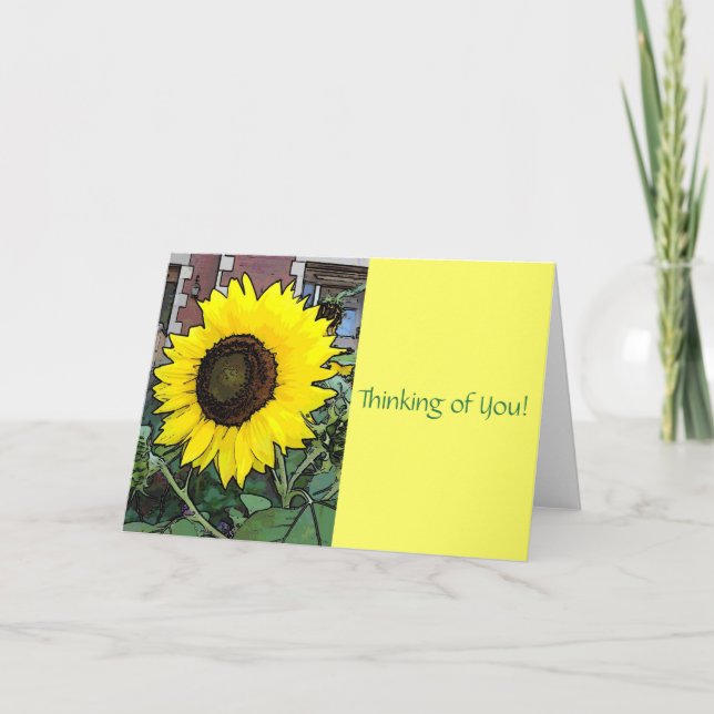 Gran tarjeta de saludo Sunflower Smile Sunflower (Anverso)