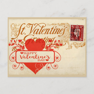 Gran tarjeta de San Valentín de corazón rojo