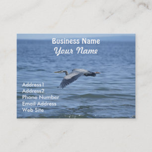 Gran tarjeta de visita Blue Heron Willife