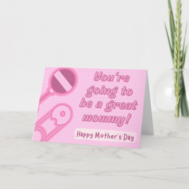 Gran tarjeta del día de la futura mamá (Anverso)