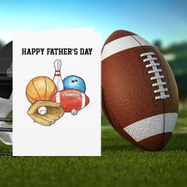Gran tarjeta del día del padre del deporte