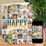 Gran tarjeta personalizada del Collage de fotos de<br><div class="desc">Tarjeta del Día del Gran Padre con mensaje personalizado y collage de fotos. El diseño está escrito en una tipografía de gran tamaño y escritura de pincel. También puede personalizar el mensaje en el interior. Carga tus imágenes (trabajando en filas de izquierda a derecha, de arriba a abajo) y éstas...</div>