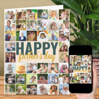 Gran tarjeta personalizada del Collage de fotos de