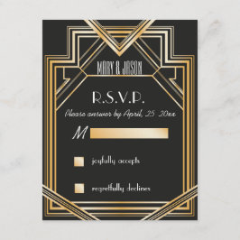 Gran tarjeta RSVP inspirada en Gatsby