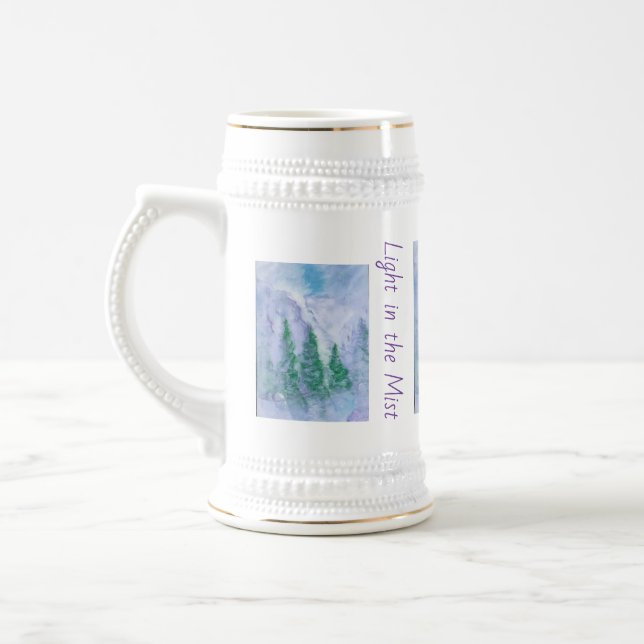 Gran taza con una huella de arte de un bosque nubl (Izquierda)