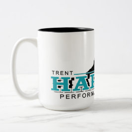 Gran taza de café con logo negro