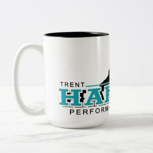 Gran taza de café con logo negro