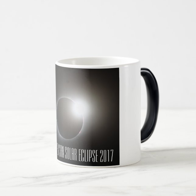 Gran taza Morphing del eclipse solar 2017 (Anverso derecho)