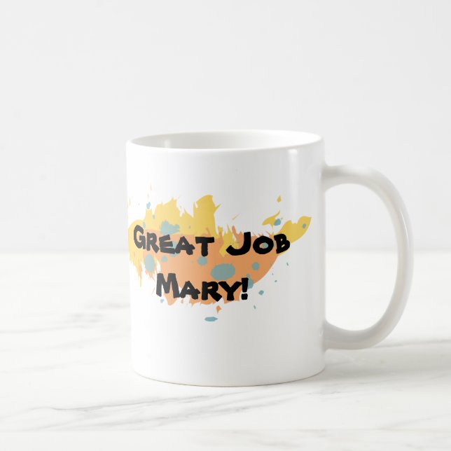 Gran taza personalizada del trabajo (esquema de (Derecha)
