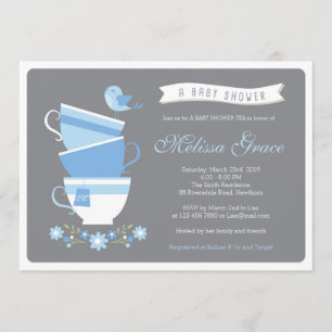 gran té, ducha de bebé, invitación para tomar té