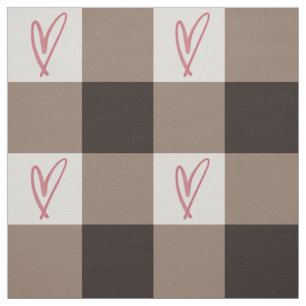 Gran tela de twill de algodón con gingham de coraz