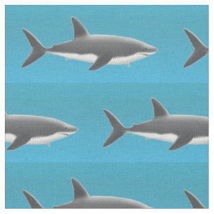 Gran tela del tiburón blanco que nada