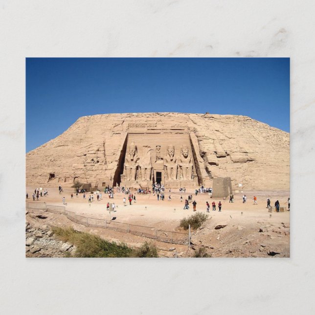 Gran templo de la postal de Abu Simbel Aswan, Egip (Anverso)