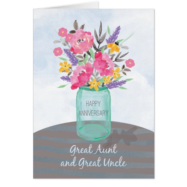 Gran tía y gran tío aniversario Jar Vase (Frente)