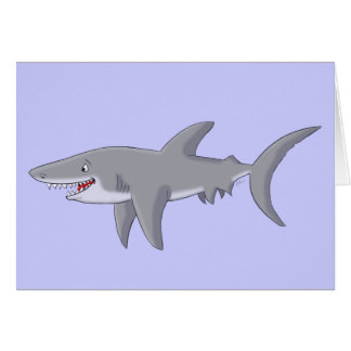 Gran tiburón blanco del dibujo animado