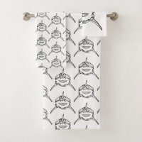 Gran tiburón blanco y negro tribal