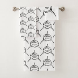 Gran tiburón blanco y negro tribal