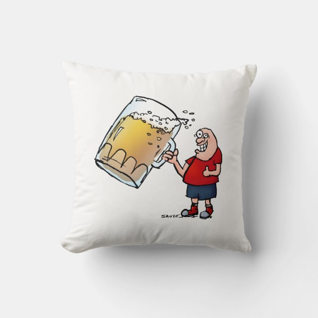 Gran tipo de cerveza divertida almohada (Anverso)