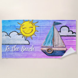 Gran toalla de playa A la playa Psicodélica