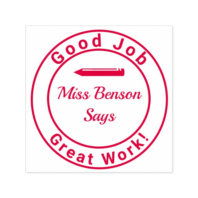 Gran trabajo del sello del profesor (Diseño)