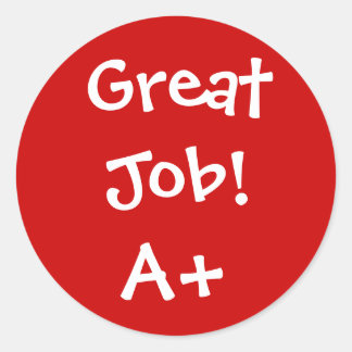 Gran trabajo Pegatina A+