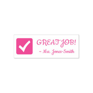 "¡GRAN TRABAJO!" Sello de goma de asignación