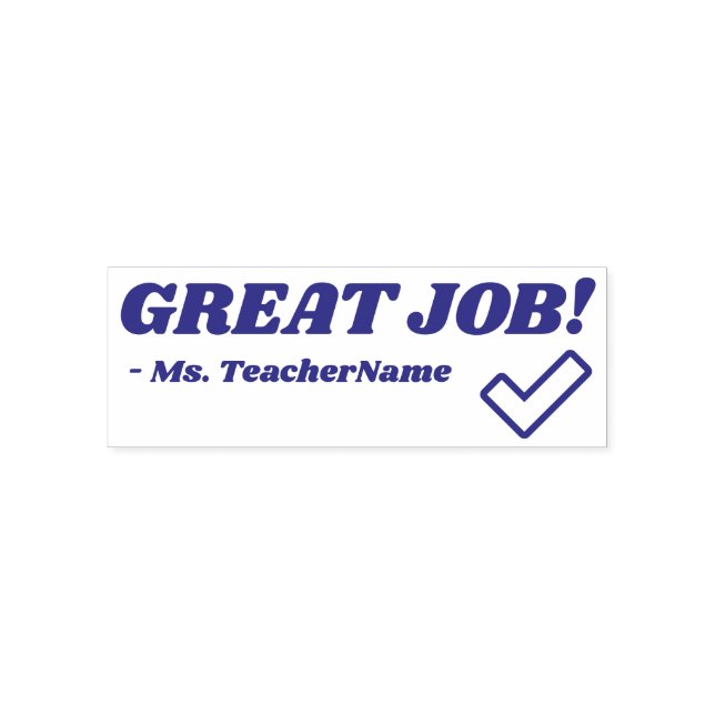 "¡GRAN TRABAJO!" + Sello de goma de profesor de co (Diseño)