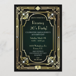 Gran trigésima invitación del cumpleaños de Gatsby